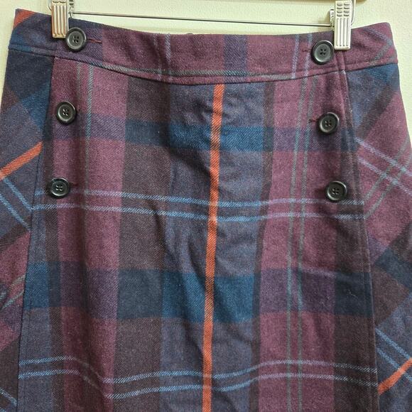 Woolrich Womens Y2K Wool Plaid Mini Skirt Sz 8 Scandi Preppy Old Money Academia - Picture 2 of 12